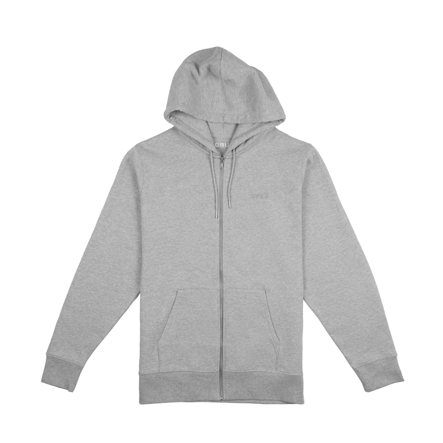 Organic Zip Hoodie Women | Heather Grey