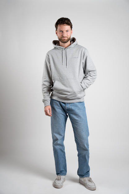 Organic Hoodie Men | Heather Grey